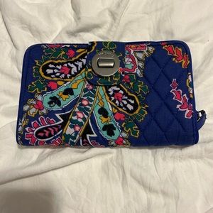 Blue Vera Bradley zip turn wallet